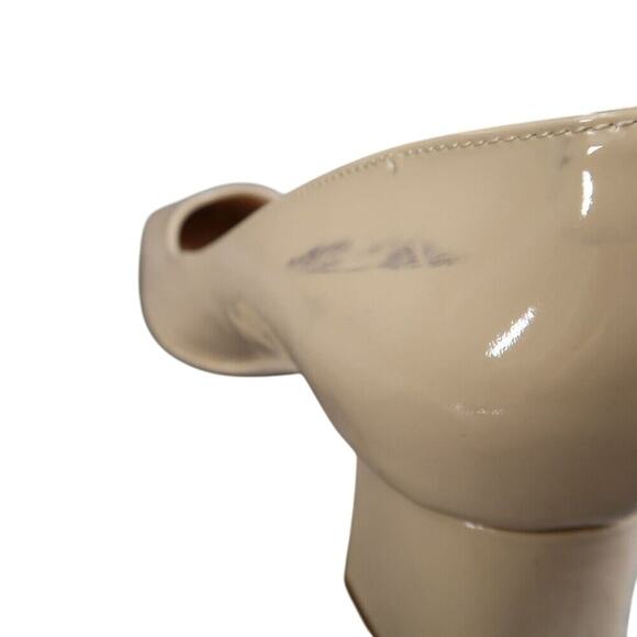 Ron White Shoes Womens 37 Pumps Square Toe Block Heel Patent Leather Lizbeth Tan - Picture 10 of 16